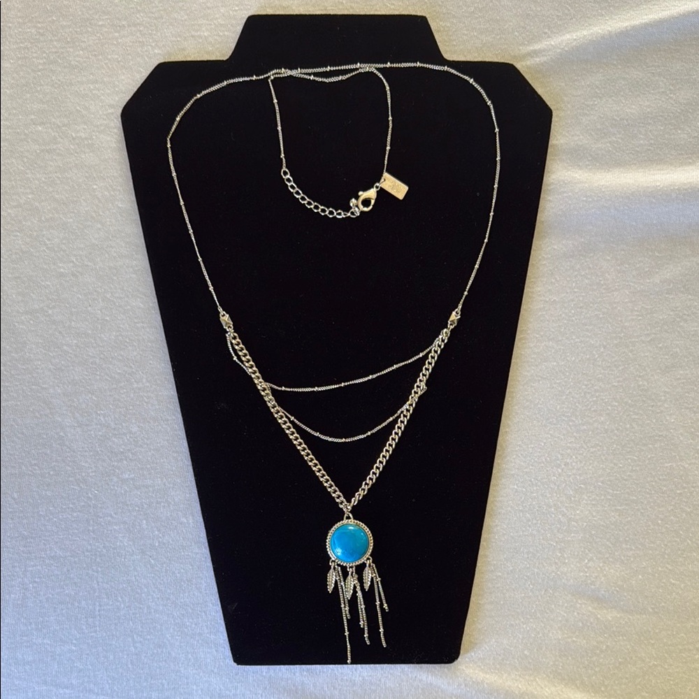 American Eagle Turquoise Silver Necklace